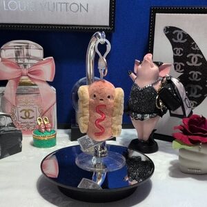 Bag Charm/Keyring - Plush Hot Dog With Ketchup 😁